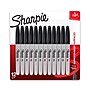 Sharpie Permanent Marker, Fine Tip, Black, 12/Pack (1812419)~#|#~51DE7465-E0F3-4E7B-8B192C2A97DA4667_sc7