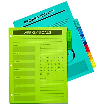 Avery Big Tab Insertable Plastic Dividers, 8-Tab, Assorted Colors, 8/Set (11901)