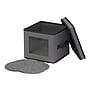 Household Essentials Medium Stackable Folding Fabric China Plate Storage Box, 8" x 10"x 10", 14 Qt., Gray (52534-1)~#|#~51E85EE0-1A49-49F4-9EC716C15C483C1B_sc7