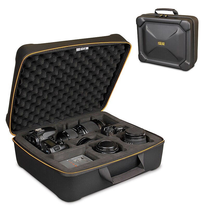 USA Gear H Series Hard Shell DSLR Case, Black (GRHLHXS100BKWS) image 1