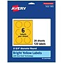 Avery Laser/Inkjet Round Multipurpose Labels, 2.75" Dia., Bright Yellow, 120/Pack (94512)~#|#~51EF290B-A609-4919-A33AEA8704A81638_sc7