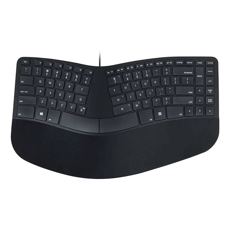 Matias Sculpted Wired Ergonomic Keyboard for PC, Black (FK313PC) image 1