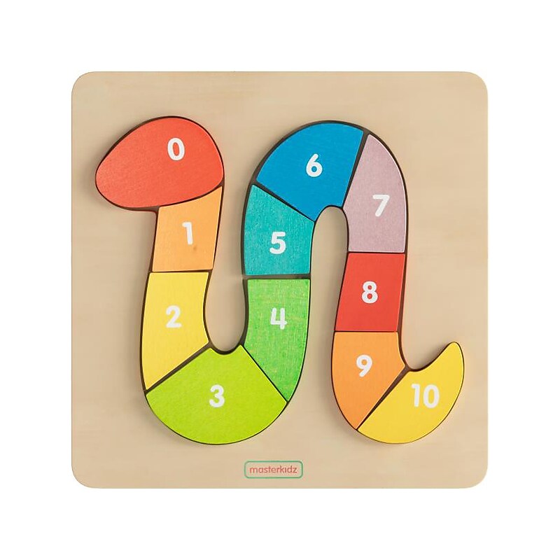 Flash Furniture Bright Beginnings STEM Number Snake Puzzle Board (MK-MK00712-GG) image 1
