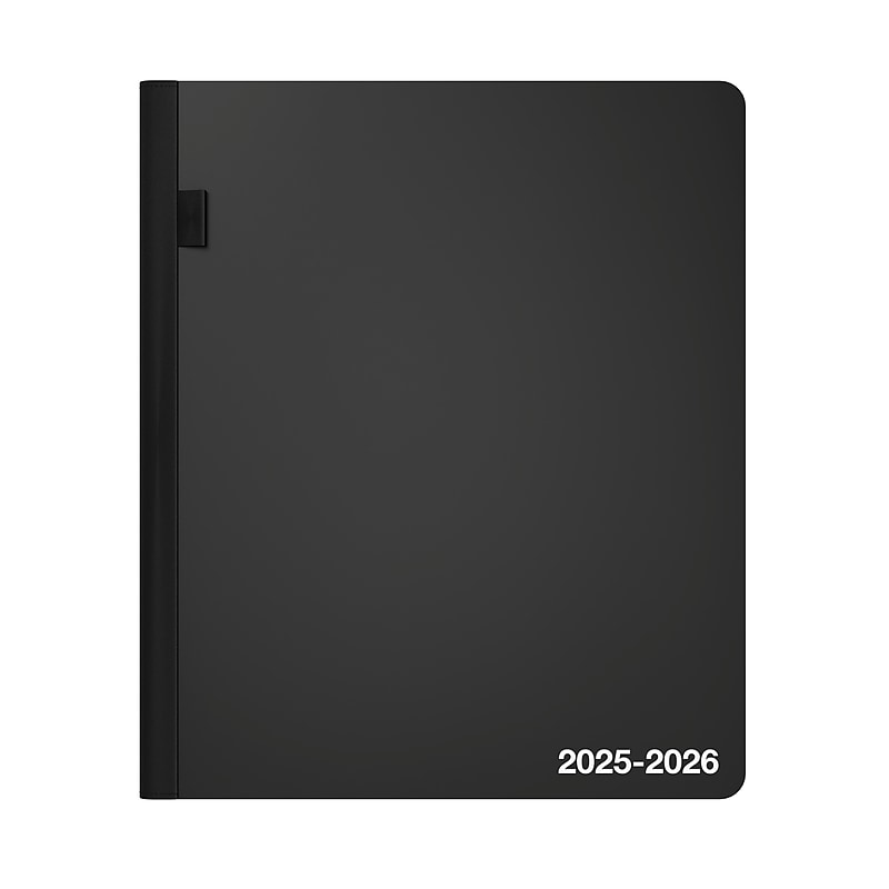 2025-2026 Staples 7" x 9" Academic Weekly & Monthly Planner, Black (ST25497-25) image 1