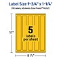 Avery Laser/Inkjet Rectangle Multipurpose Labels, 9.75" x 1.25", Bright Yellow, 200/Pack (94262)~#|#~5214857D-E6B7-4CAB-A0CE31265B42D453_sc7
