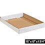 15" x 12" x 1.75" Corrugated Trays, 32 ECT, White, 50/Bundle (15122CTW)~#|#~5215A360-ECB8-42A3-85C1D359D7603DA6_sc7