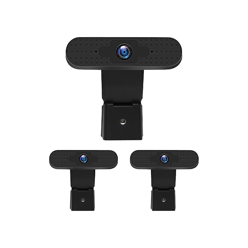 OTM Essentials HD Pro 1920 x 1080 Webcam, 2 Megapixels, Black, 3/Pack (OB-AKK-3PK) image 1