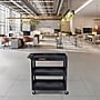 Luxor TUFFY XL 3-Shelf Multi-Purpose Utility Cart, Black (EC111-B)~#|#~5217F314-024F-4863-9064DD2A7C5FFA2B_sc7