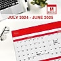 2024-2025 Staples 32" x 48" Academic Yearly Dry-Erase Wall Calendar, Red/White (ST54274-23)~#|#~521976F4-9148-43AF-BA0820CBE17579D2_sc7