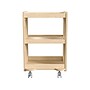 Flash Furniture Bright Beginnings Mobile 3-Tier Storage Cart, 25"H x 16"W x 16"D, Natural Birch Plywood (MK-KE24084-GG)~#|#~521A68FB-3775-4D0A-8258E209F239EFCF_sc7