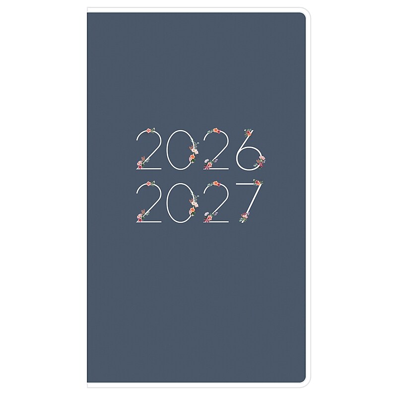 2026 Blue Sky Ashlyn Navy 3.625" x 6.125" Calendar Year Monthly Planner, Plastic Cover, Multicolored (156210) image 1