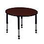 Regency Kee Adjustable 36" Round Activity Table, Height Adjustable, Mahogany (TB36RNDMHAPBK)~#|#~52295BB7-C981-4F40-A2D017F3EC4F4E90_sc7