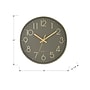 Monarch Specialties Inc. 12" Quartz Wall Clock, Plastic Frame, Battery Powered (I 9110)~#|#~522B559E-F759-423B-B906FE30F6EA456A_sc7