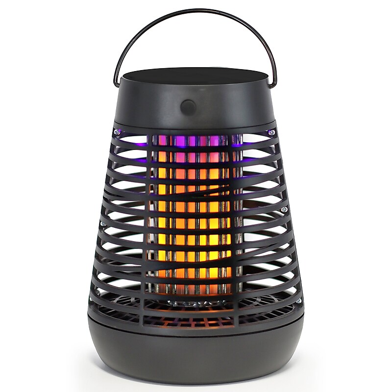 PIC Flickering Flame Solar Portable Bug Zapper Insect Killer Torch Lantern (PCOFLPT) image 1