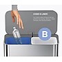 simplehuman Office Mini Steel Trash & Recycling Step Can, 4 Gallon, White (CW2122)~#|#~52315C1C-1614-4F22-993F1EB6E1C82B57_sc7