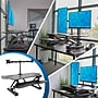 Mount-It! 47"W Electric Adjustable Standing Desk Converter with Dual Monitor Mount and USB Charging Port, Black (MI-8054)~#|#~52365E78-2305-45DD-A3161FFA1DED957C_sc7