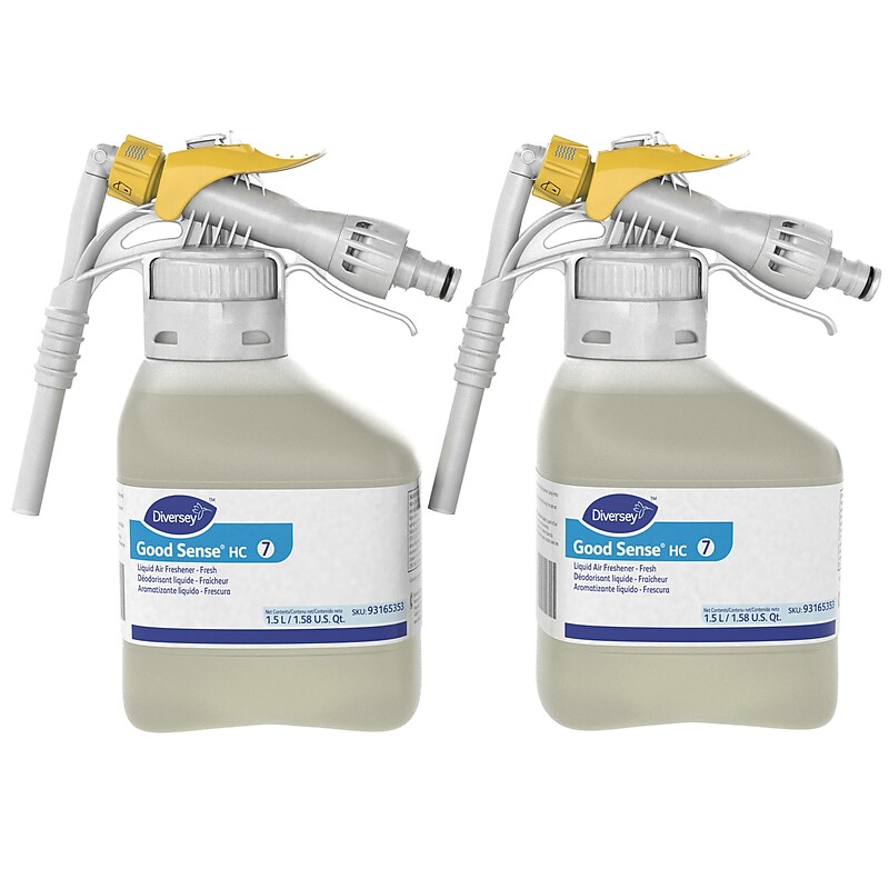 Diversey Good Sense HC 7 Liquid Odor Counteractant Concentrate, Fresh, 2/Carton (93165353) image 1