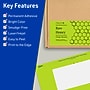 Avery Printable Rectangle Multipurpose Labels, 2.5" x 5", Bright Green, 30/Pack (94246)~#|#~523D9FC5-6723-4FFF-B78F7B72990D897E_sc7