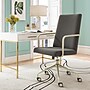 Elle Decor Giselle Fabric Computer and Desk Chair, Light Gray/Gold (CHR10058B)~#|#~52440379-B126-4022-A39C197ABBD0BAF4_sc7