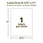 Avery EcoFriendly Laser/Inkjet Rectangle Multipurpose Labels, 8-1/2" x 11", White, 50/Box (94269)~#|#~52442672-8E67-48AC-B5A1AF5459FC2160_sc7