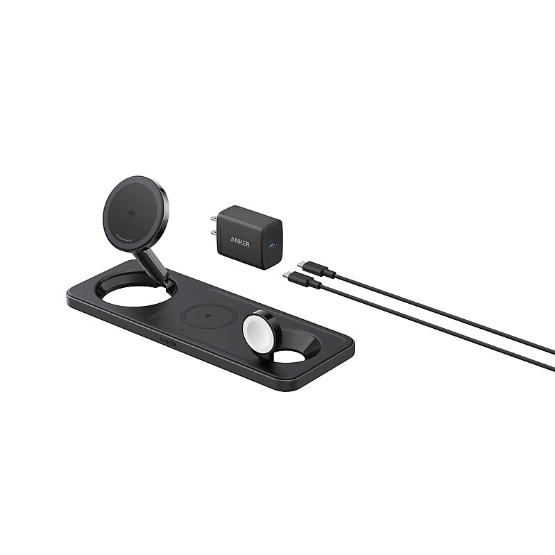 Anker MagGo Wireless Charging Station, Black (B25M1111-1) image 1