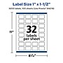 Avery Laser/Inkjet Rectangle Multipurpose Labels, 1.5"  x 1", Glossy White, 3200/Box (94219)~#|#~5245CAED-30E8-4F42-A2B9A3FF6833FD25_sc7