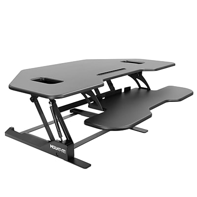 Mount-It! 43″W Manual Corner Adjustable Standing Desk Converter, Black (MI-7958A) Simolary simolary.com 6