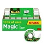 Scotch Magic Invisible Clear Tape With Dispenser, 0.75" x 18 yds., 1" Core, Transparent, 6 Rolls/Pack (6122)~#|#~5259FF02-5B2A-435C-8EB550CD13003D3C_sc7