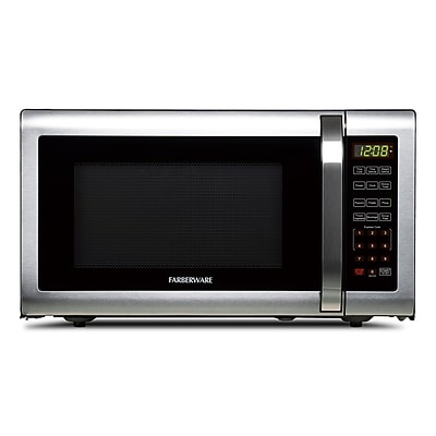 Farberware 1.6 cu. ft. Countertop Microwave, Brushed Stainless Steel (FMG16SS) Simolary simolary.com