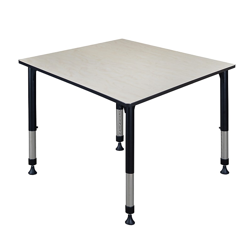 Regency Kee Adjustable Square Activity Table, 23" x 48", Height Adjustable, Maple (TB4848PLAPBK) image 1