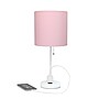 Simple Designs 19.5" LED Table Lamp, White/Light Pink Shade (LT2024-POW-CCLB)~#|#~5265A53D-BC8C-4A92-9FE2365AFA203178_sc7