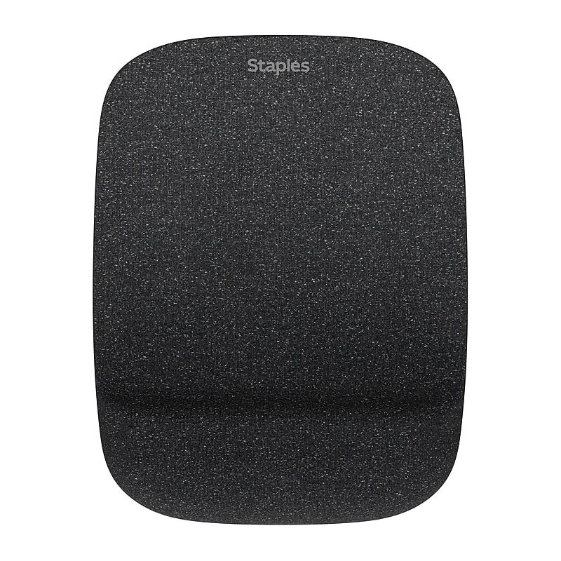 Staples TECH Gel Non-Skid Mouse Pad/Wrist Rest Combo, Black (79054) image 1