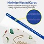 Avery Oval Integrated Cards, Glossy White, 100/Pack (19479399103)~#|#~5271A2DA-B529-49F0-AC5E0C91B9BB4604_sc7