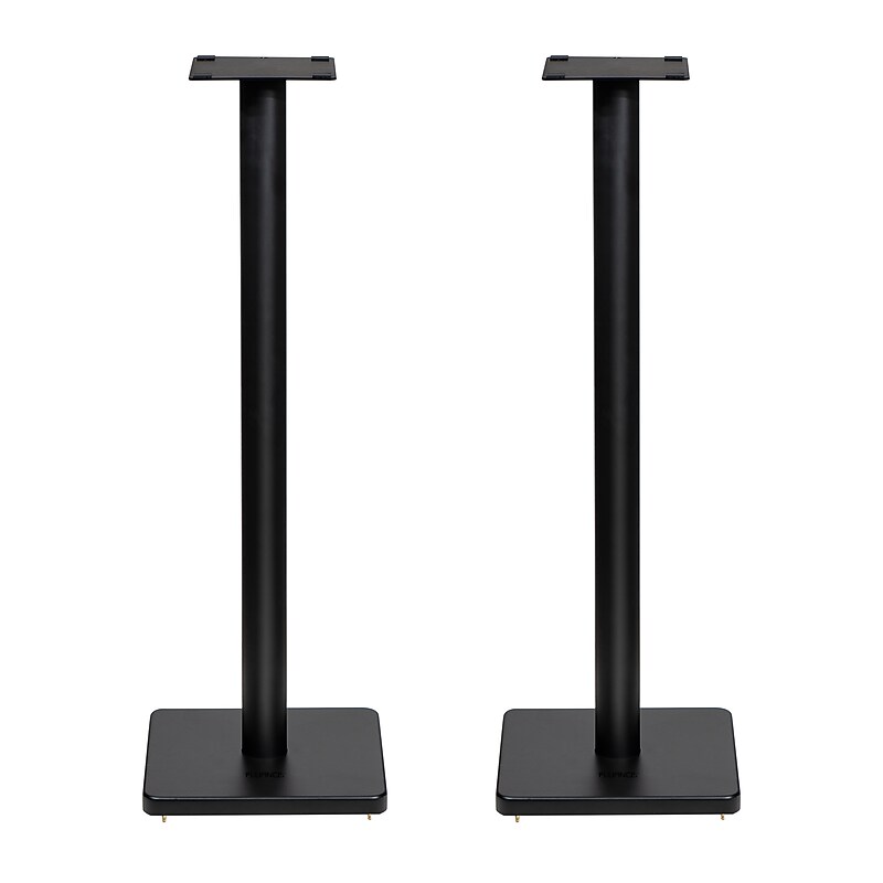 Fluance Floor Speaker Stands with Cable Management, Square Base, Matte Black, 2/Pair (SS05S) image 1