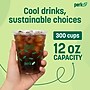 Perk™ Eco Compostable Plastic Cold Cup, 12 Oz., Clear/Green, 300/Carton (PK56195)~#|#~52774B4B-6E8D-4603-8C6F45C199DB16BC_sc7