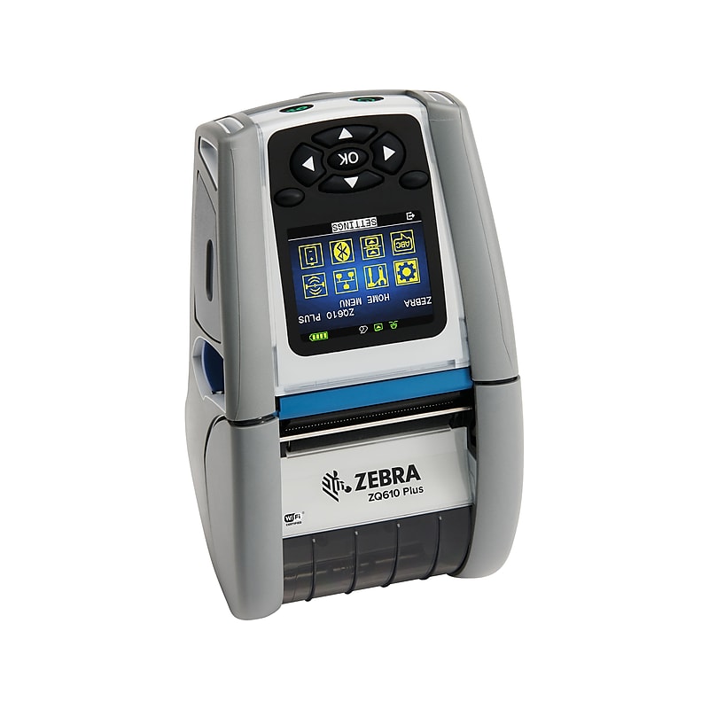 Zebra ZQ610 Plus Healthcare Rechargeable Barcode Printer, Gray (ZQ61-HUWA004-00) image 1