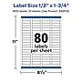 Avery Laser/Inkjet Rectangle Multipurpose Labels, 0.5" x 1.75", White, 800 Labels/Pack (94203)~#|#~528443F6-54F6-4147-B5DC455B5F99B37D_sc7