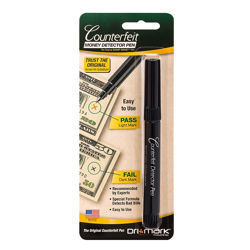 Dri Mark Counterfeit Bill Detector Marker Pen (351B) image 1