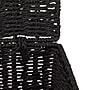 Household Essentials Small Handwoven Paper Rope Wicker Basket with Lid, Black (HE1193)~#|#~52867426-BD09-47E2-8B25E64891D5E050_sc7