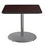NPS CT Series Square Top Round Base Café Table, 36" x 36", Grey Frame/Mahogany (CTG33636RDPTMMY)~#|#~528D4461-E44B-4CA3-BFA75D25A380FCD7_sc7