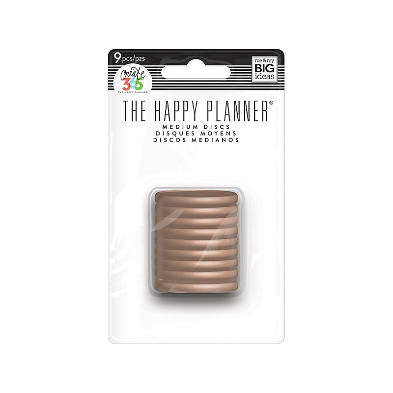 The Happy Planner 1.25"Dia. Medium Disc, Rose Gold, 9/Pack (RINR-08) image 1