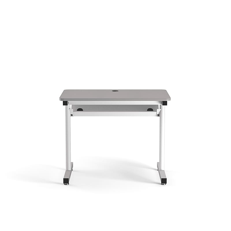 VersaDesk 36"W Basic Computer Table, Grey/White (BCT3624-WG) image 1