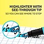 Sharpie Clear View Highlighter, Chisel Tip, Assorted Ink, 12/Pack (2149296)~#|#~5293719A-96AB-4913-BB5D8584EE226F64_sc7