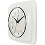 Infinity Instruments Square Retro White Wall Clock, 9.25" (13228WH-4103)~#|#~5295305D-02E3-4080-9F7B74BAC4F9AA94_sc7