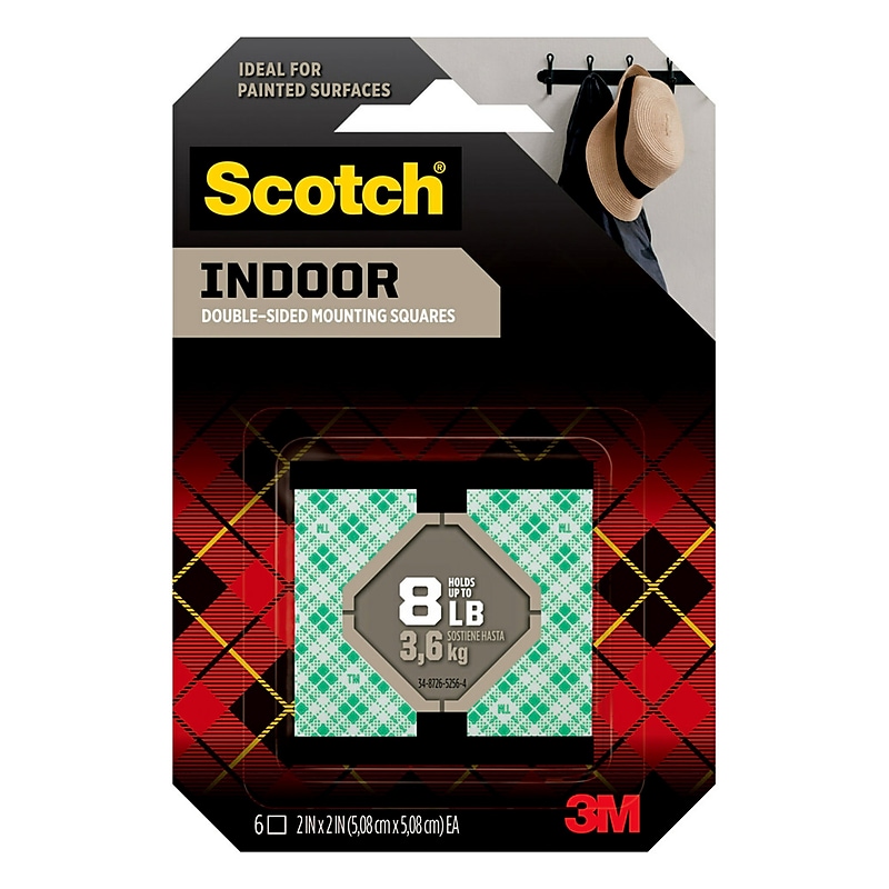 Scotch® Permanent Mounting Square, 2" x 2", White (111-LRG) image 1