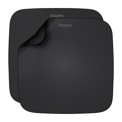 Staples TECH Non-Skid Mouse Pad, Black, 2/Pack (50678) | Staples