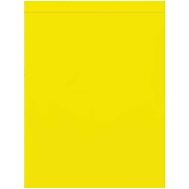 8" x 10" Reclosable Poly Bags, 2 Mil, Yellow, 1000/Carton (PB3635Y) image 1