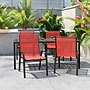 Flash Furniture Brazos Series Outdoor Stack Chair, Red, 4/Pack (4JJ303CRD)~#|#~529F05DC-D57C-4DDF-90CD50393007375D_sc7