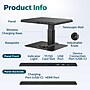 Purely S502 Ergonomic Adjustable Monitor Riser & Laptop Docking Station with Wireless Charging, Black (PMS502DS)~#|#~52A0A291-4DC0-421E-9F7A1C1FB11C21B6_sc7