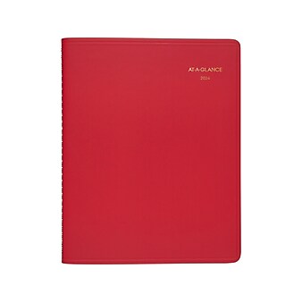 2024 AT-A-GLANCE Fashion 9" x 11" Monthly Planner, Red (70-250-13-24)